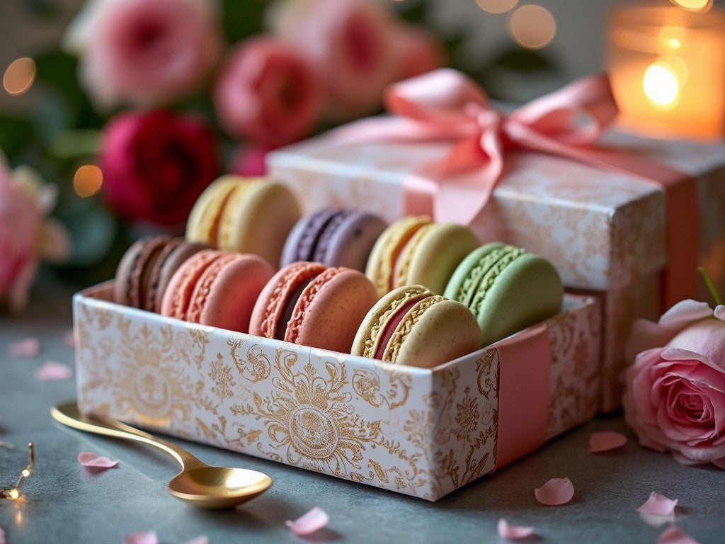 gave til kjæresten, makroner som gave