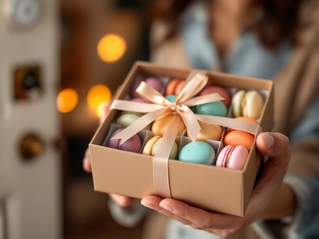 bestill makroner på nett, makron, levert på døra